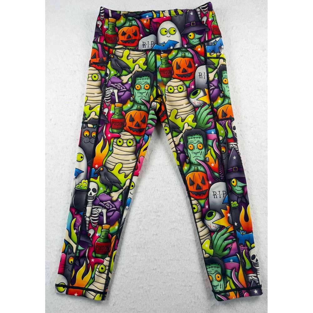 Constantly Varied Gear CVG Halloween Leggings Small Spooky Squats Approved Capri - Picture 2 of 7